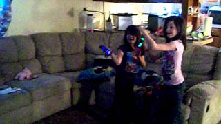 Chloe and Brianna dancing to new wii game Just Dance