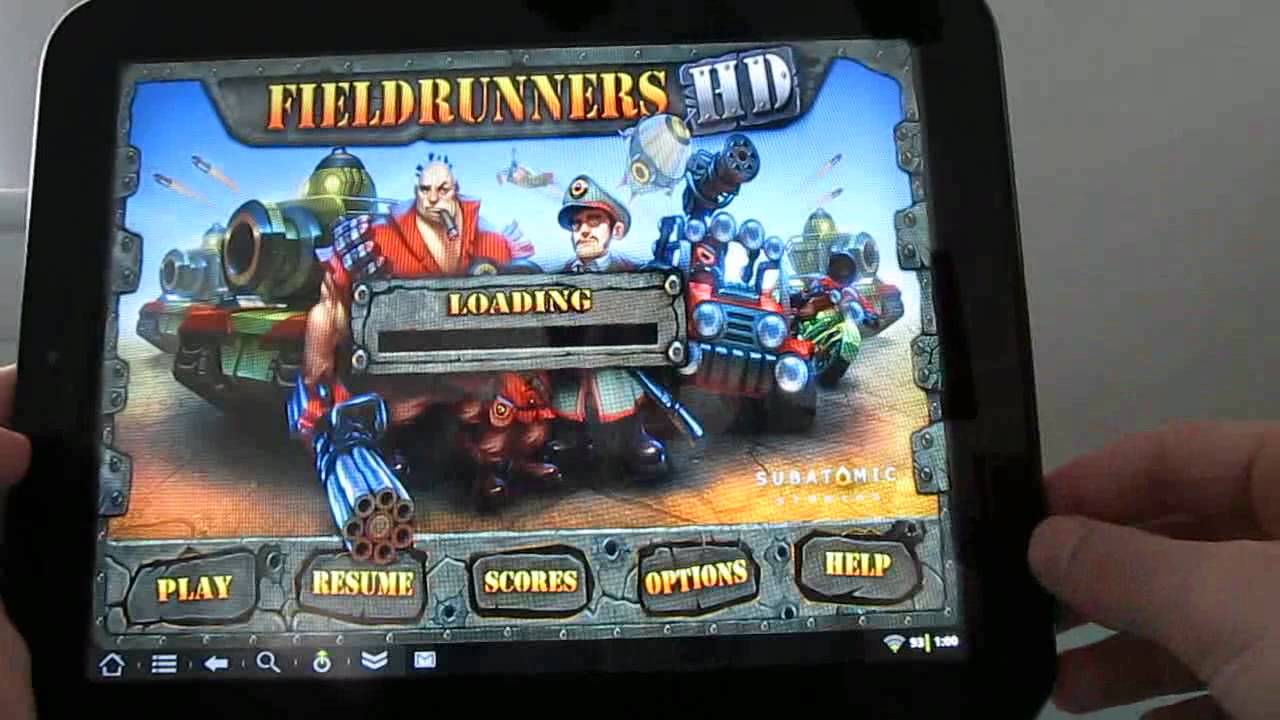 Android games on the HP TouchPad tablet