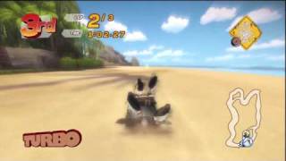 Madagascar Kartz (PS3) 100cc race: Shark Beach