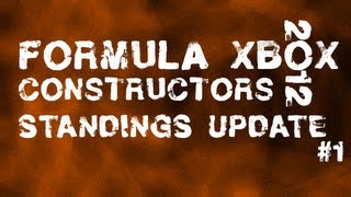 Formula Xbox 2012 Season #1 – Constructors Standings Update #1!
