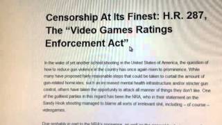 The “Video Games Rating Enforcement Act” (H.R. 287) and what you need to know about it.